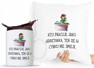 Zestaw Poduszka + Kubek Dla Sekretarki Asystentki