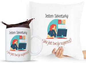 Zestaw Poduszka + Kubek Dla Sekretarki Asystentki