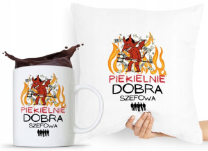 Zestaw Poduszka + Kubek Dla Szefa Szefowej Prezent