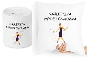 Dla Imprezowicza Zestaw Poduszka + Skarbonka