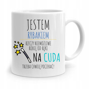 Kubek Prezent Wędkarza Na Cuda Trzeba Poczekać