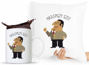 Zestaw Poduszka + Kubek Dla Szefa Szefowej Prezent