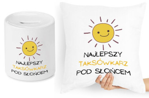 Dla Taksówkarza Zestaw Poduszka + Skarbonka