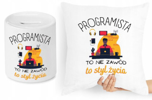 Dla Informatyka Zestaw Poduszka + Skarbonka