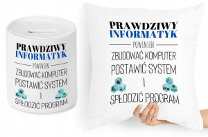 Dla Informatyka Zestaw Poduszka + Skarbonka