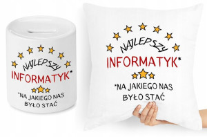 Dla Informatyka Zestaw Poduszka + Skarbonka