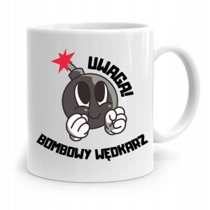 Kubek Prezent Wędkarza Uwaga Bombowy Wędkarz