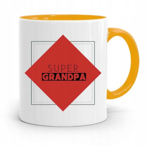 Kubek Prezent Żółty Na Dzień Dziadka Super Grandpa
