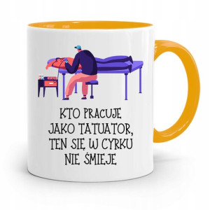 Dla Tatuażystki Tatuażysty Kubek Żółty Na Prezent