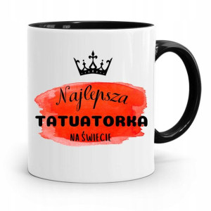 Dla Tatuażystki Tatuażysty Tatuatora Kubek Czarny