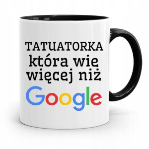 Dla Tatuażystki Tatuażysty Tatuatora Kubek Czarny