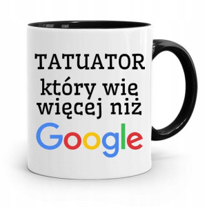 Dla Tatuażystki Tatuażysty Tatuatora Kubek Czarny