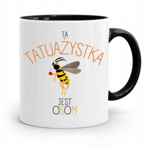 Dla Tatuażystki Tatuażysty Tatuatora Kubek Czarny