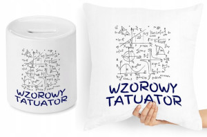 Dla Tatuażysty Zestaw Poduszka + Skarbonka Prezent