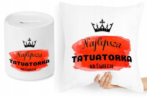 Dla Tatuażysty Zestaw Poduszka + Skarbonka Prezent
