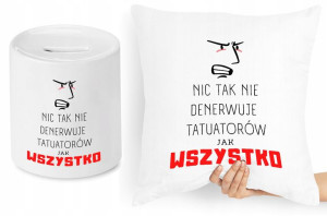 Dla Tatuażysty Zestaw Poduszka + Skarbonka Prezent