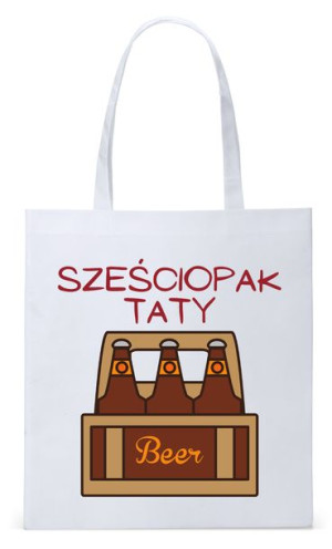 Dla Taty Ojca Tatusia Torba Eco Biała Shopper