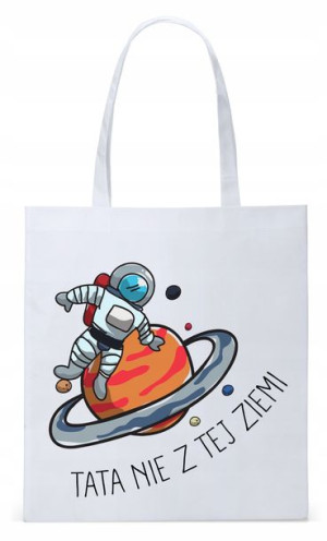 Dla Taty Ojca Tatusia Torba Eco Biała Shopper