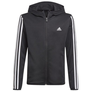 Bluza adidas 3 Stripes Hoodie GN1500 - CZARNY; 152 CM