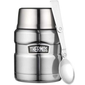 Termos obiadowy z łyżką Thermos King 470 ml  - stalowy