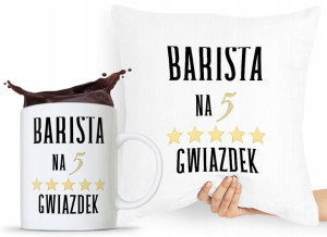 Zestaw Poduszka + Kubek Dla Baristy Prezent