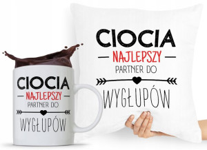 Zestaw Poduszka + Kubek Dla Cioci Ciotki Cioteczki