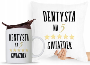 Zestaw Poduszka + Kubek Dla Dentysty Stomatologa