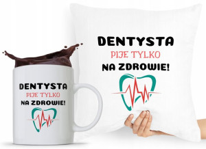 Zestaw Poduszka + Kubek Dla Dentysty Stomatologa