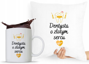 Zestaw Poduszka + Kubek Dla Dentysty Stomatologa