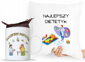 Zestaw Poduszka + Kubek Dla Dietetyka Dietetyczki