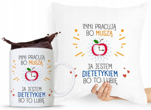 Zestaw Poduszka + Kubek Dla Dietetyka Dietetyczki