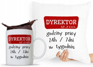 Zestaw Poduszka + Kubek Dla Dyrektora Prezent