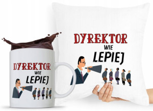 Zestaw Poduszka + Kubek Dla Dyrektora Prezent