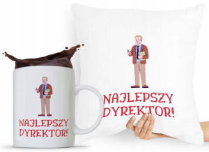 Zestaw Poduszka + Kubek Dla Dyrektora Prezent