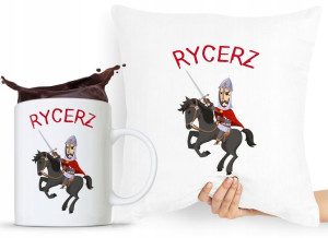 Zestaw Poduszka + Kubek Dla Dziecka Syn Córka