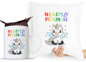 Zestaw Poduszka + Kubek Dla Dziecka Syn Córka