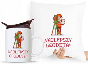 Zestaw Poduszka + Kubek Dla Geodety Prezent