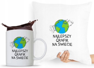 Zestaw Poduszka + Kubek Dla Grafika Graficzki