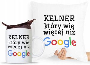 Zestaw Poduszka + Kubek Dla Kelnera Prezent