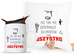Zestaw Poduszka + Kubek Dla Kelnera Prezent