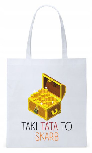 Dla Taty Ojca Tatusia Torba Eco Biała Shopper