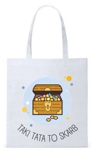 Dla Taty Ojca Tatusia Torba Eco Biała Shopper