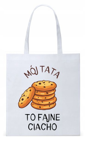 Dla Taty Tatusia Prezent Torba Eco Biała Shopper