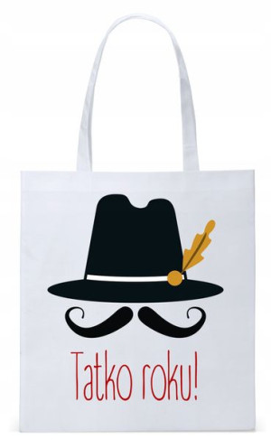 Dla Taty Tatusia Prezent Torba Eco Biała Shopper