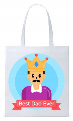 Dla Taty Tatusia Prezent Torba Eco Biała Shopper