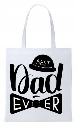 Dla Taty Tatusia Prezent Torba Eco Biała Shopper