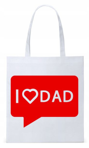 Dla Taty Tatusia Prezent Torba Eco Biała Shopper