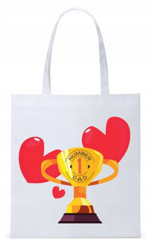 Dla Taty Tatusia Prezent Torba Eco Biała Shopper