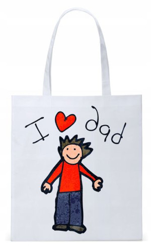 Dla Taty Tatusia Prezent Torba Eco Biała Shopper