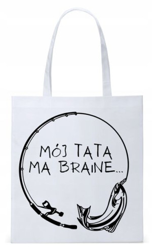 Dla Taty Tatusia Prezent Torba Eco Biała Shopper